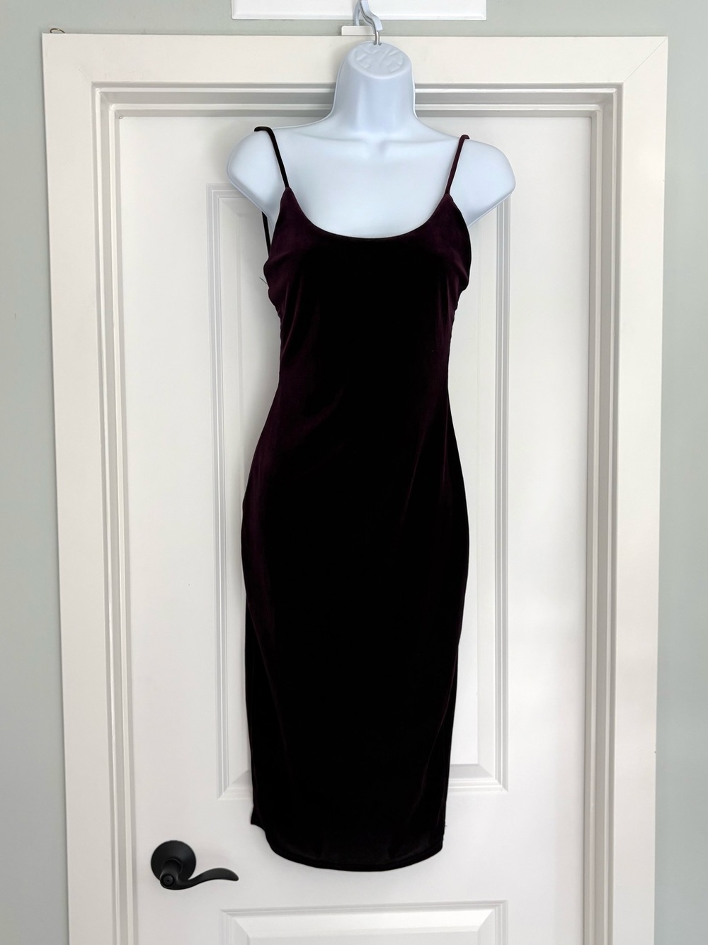 Windsor Velvet Dark Purple Bodycon Dress S